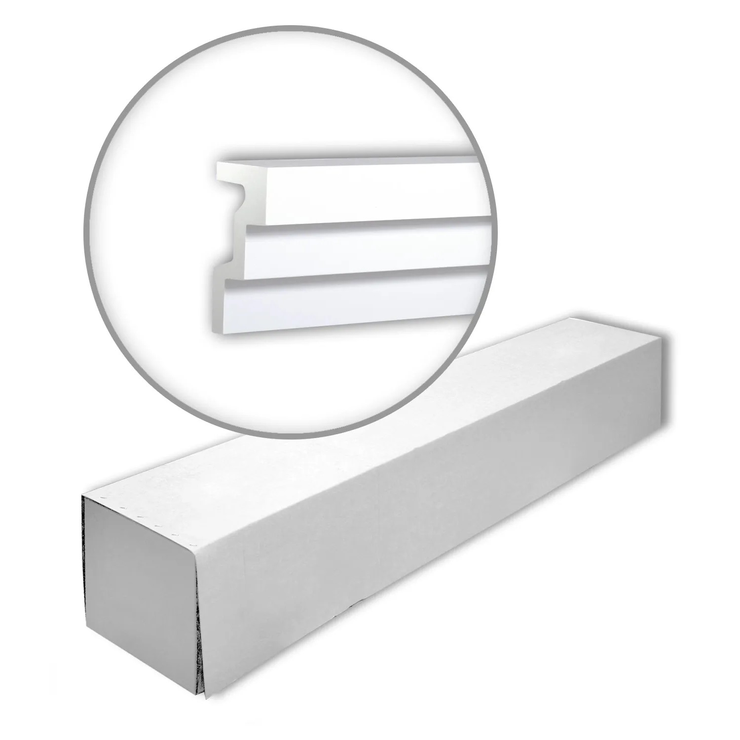 PROFHOME 150262 Eckleisten 1 Karton Set mit 8 Zierleisten 16 m Weiß