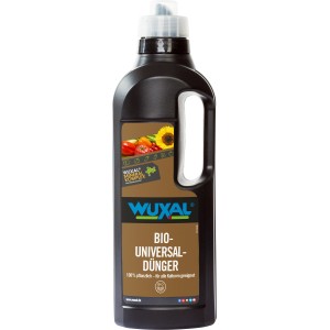 Braune Flasche Wuxal Bio-Universaldünger 1 l für den Garten.