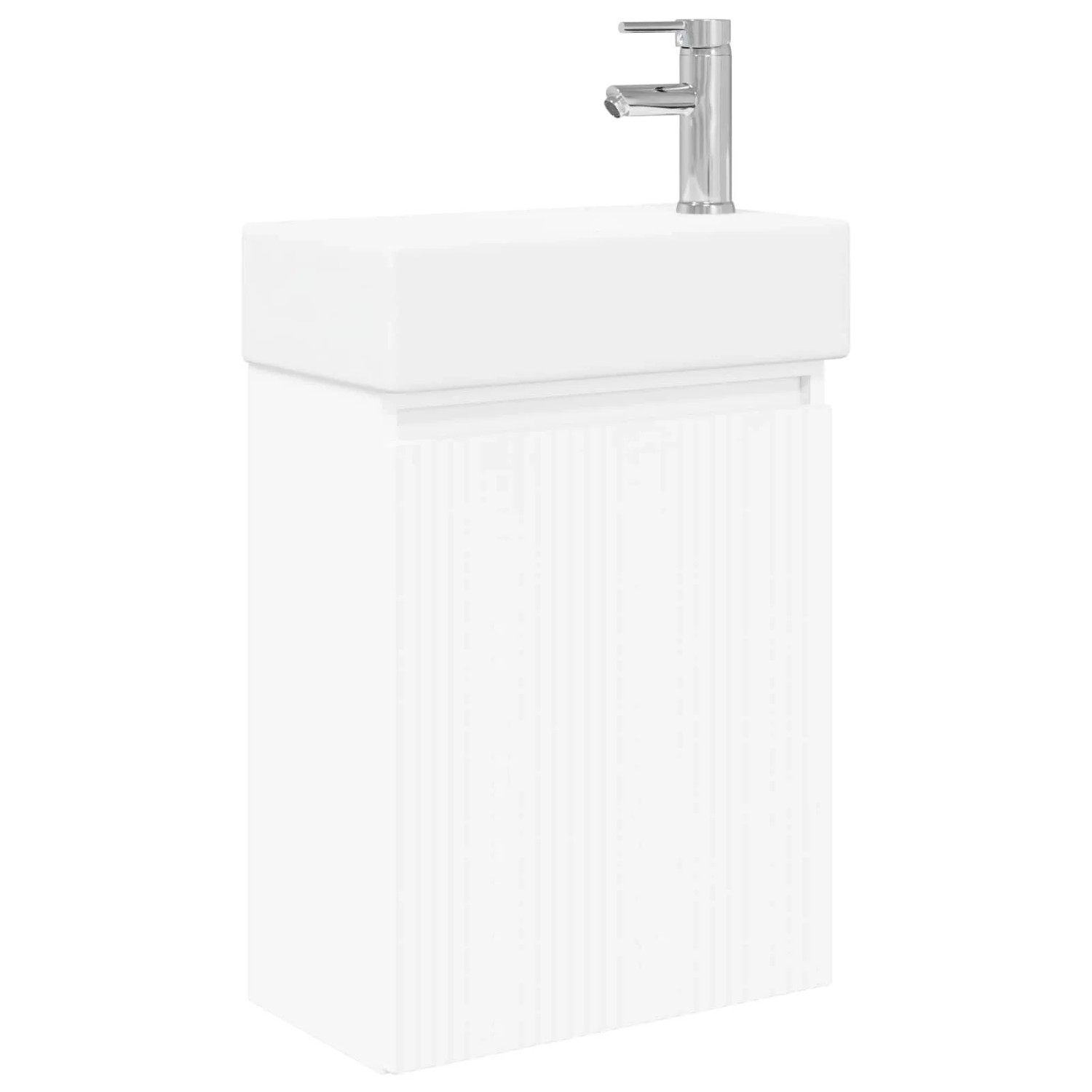 vidaXL Badezimmer Waschtischunterschrank mit Wasserhahn Weiß 889451