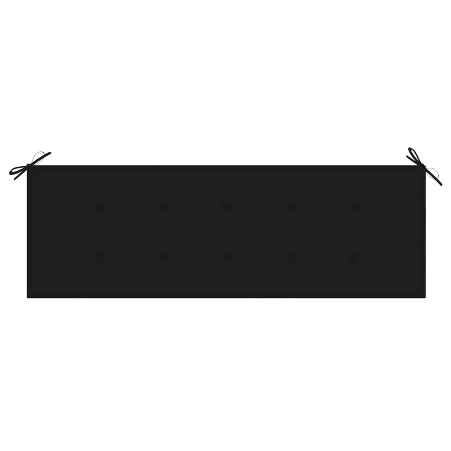 Schwarze Auflage für VidaXL 3-Sitzer Gartenbank aus Eukalyptusholz, 150 cm.