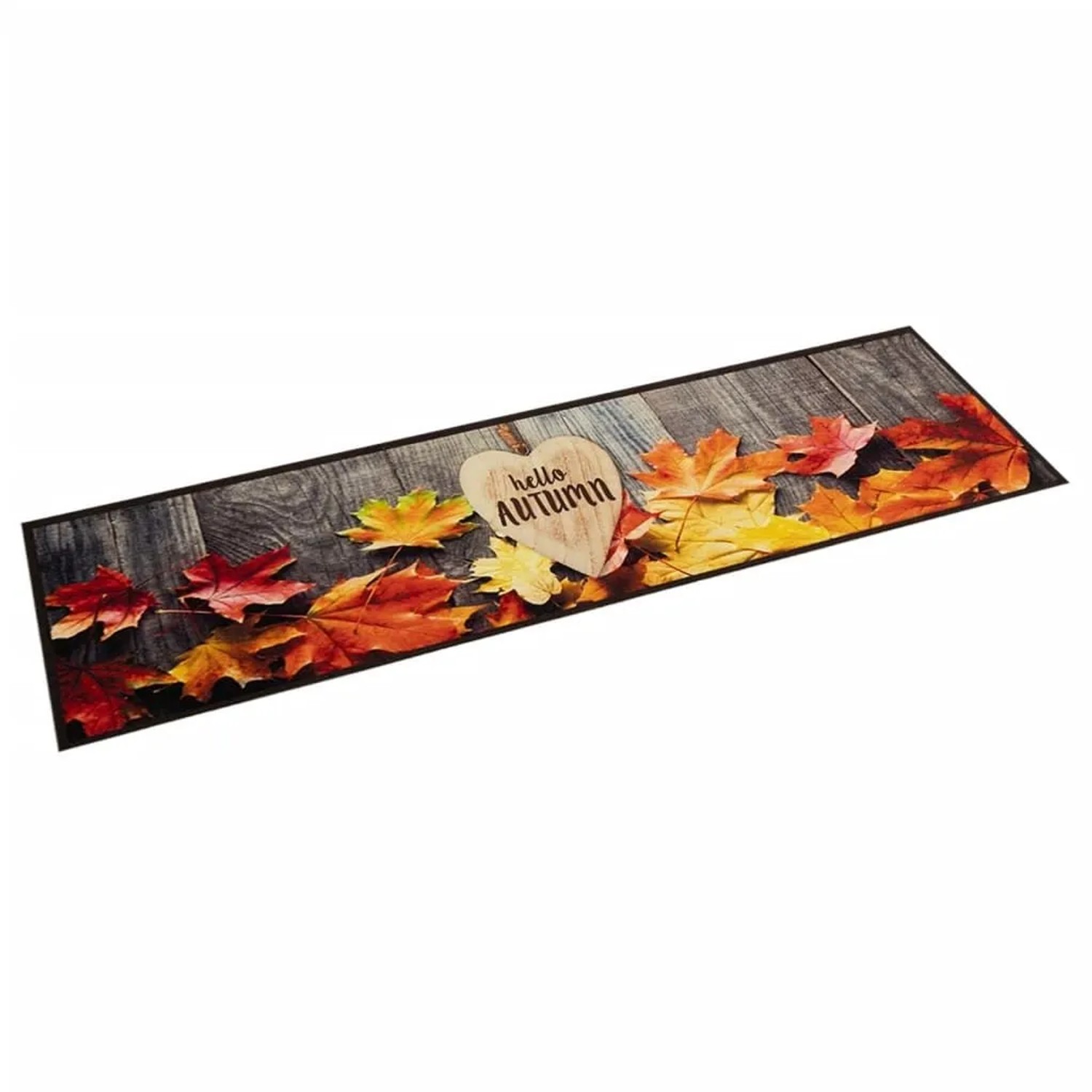 vidaXL Küchenteppich Waschbar Herbst 60x300 cm Samt 4005628