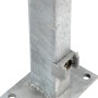 Verzinkter Zaunpfosten 89 cm mit Bodenplatte für Zaunbau.