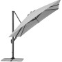 Schneider Ampelschirm, 300 cm, silbergrau, mit Kurbel. Sonnenschirm für Garten und Balkon.