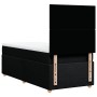 Schwarzes vidaXL Boxspringbett 80x200 cm mit Matratze und Kopfteil.