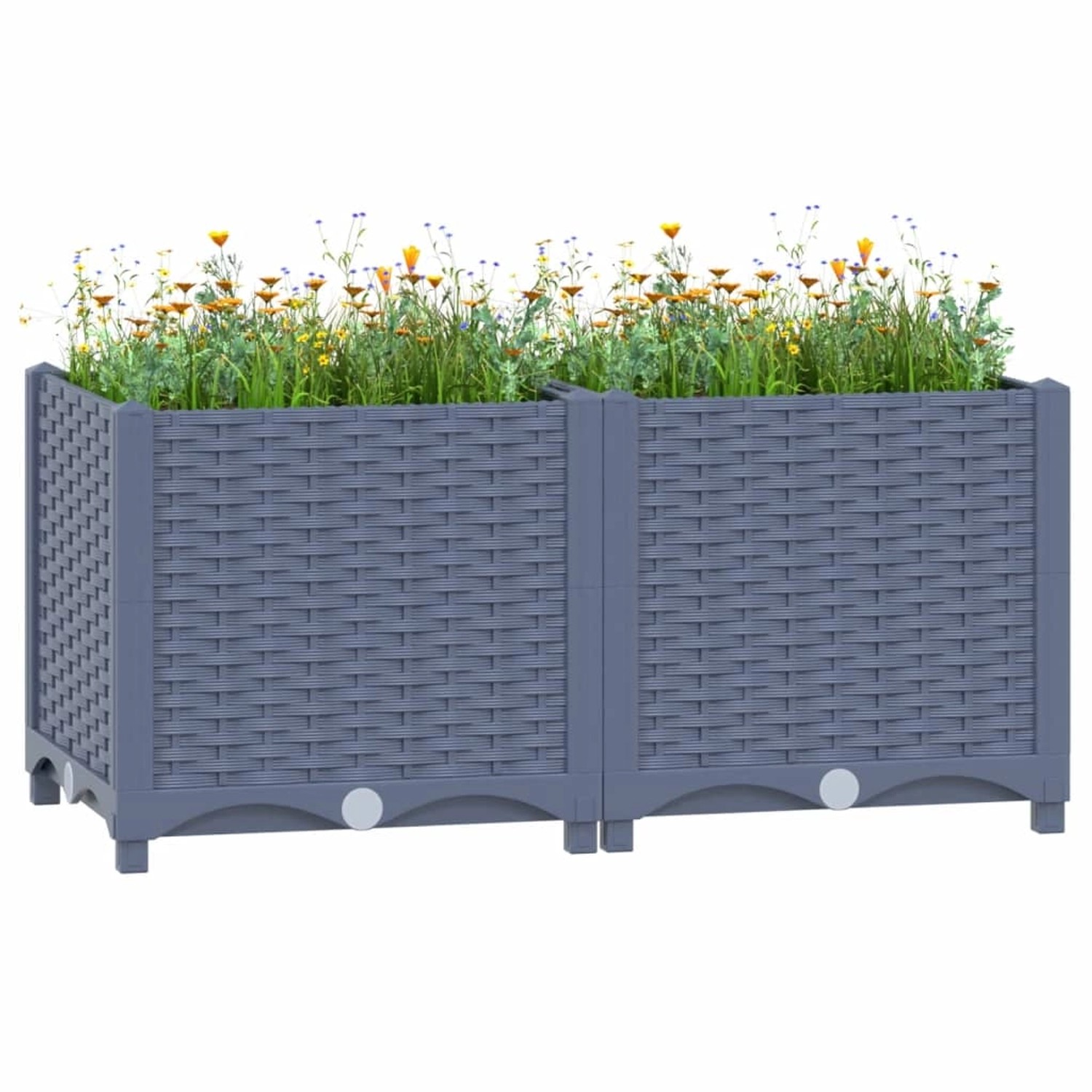 furnicato Hochbeet 80x40x38 cm Polypropylen