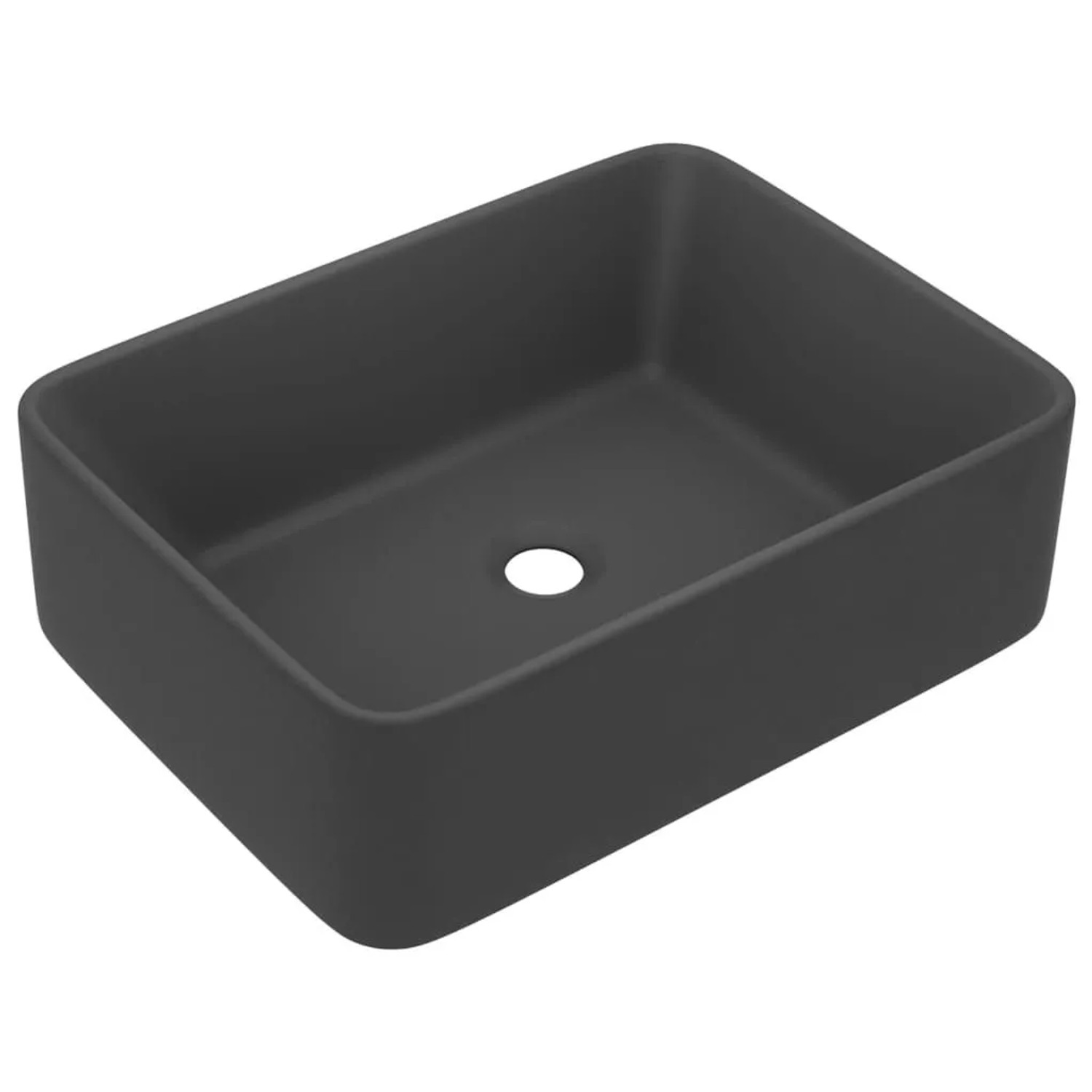 vidaXL Luxus-Waschbecken Matt Dunkelgrau 41x30x12 cm Keramik 147049