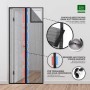 KARAT Fliegengitter Sam, gestreift, 100x210 cm, mit Klettverschluss zur Klebemontage an einer Tür.