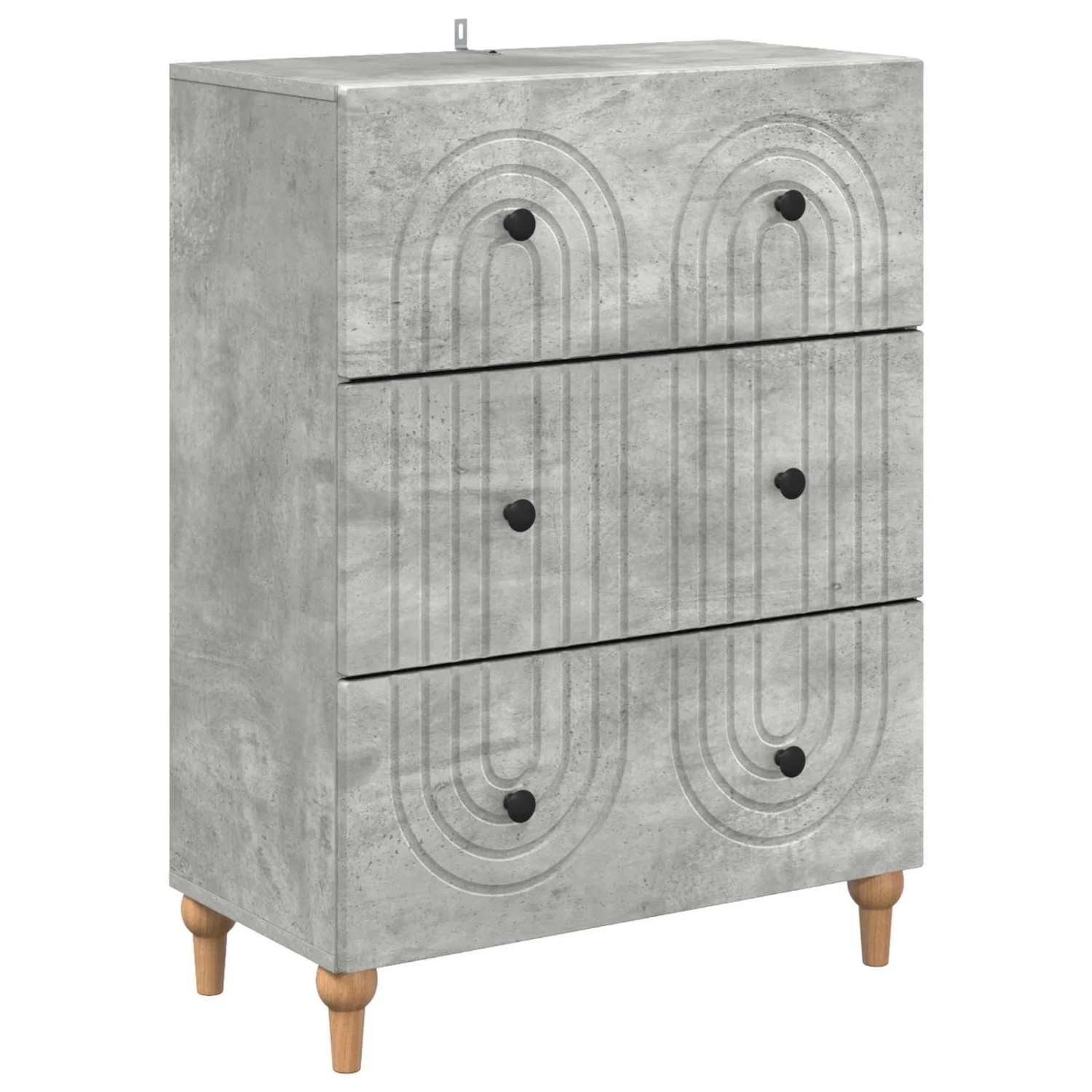 vidaXL Schubladenschrank Betongrau 66 x 34,5 x 90 cm Holzwerkstoff 894148
