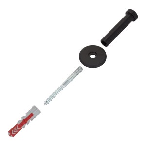 SOTECH Garderobenhaken TALEA, schwarz eloxiert, mit Schraube und Dübel.