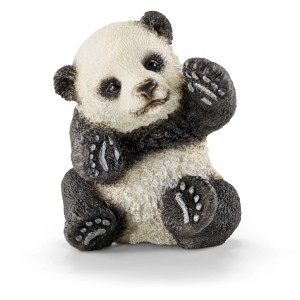 Spielendes Schleich Wild Life Panda Junges, detailgetreue Tierfigur für Kinder.