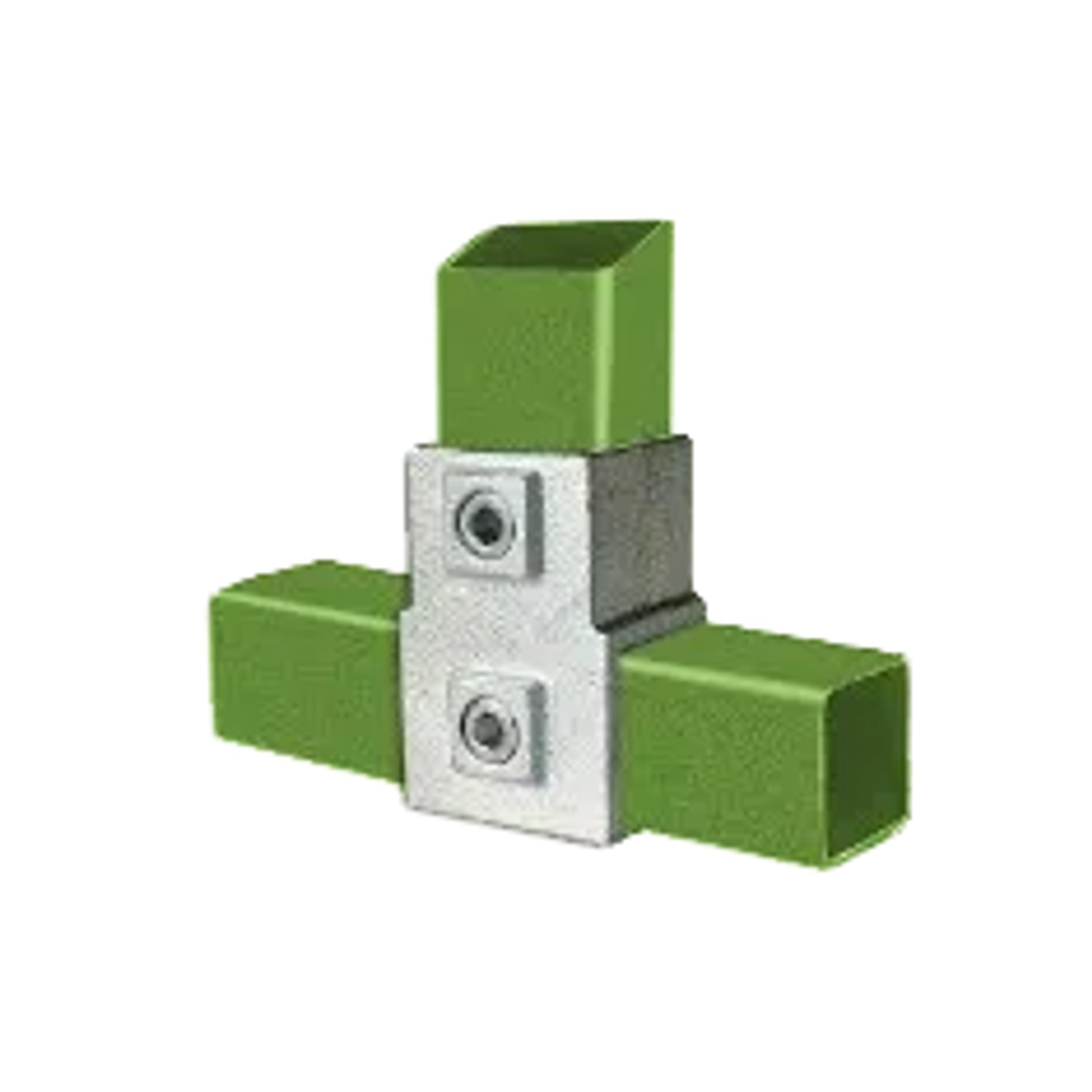 FeNau Rohrverbinder Vierkantrohr T-Stück Kurz Für Quadratrohr 40x40 mm