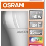 Osram E27 LED Lampe, 9,7W, dimmbar mit Fernbedienung. Glühlampenform, warmweißes Licht.