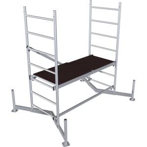 Krause ClimTec Grundgerüst mit Plattform, Arbeitshöhe 3 m, ideal für Innenausbau.