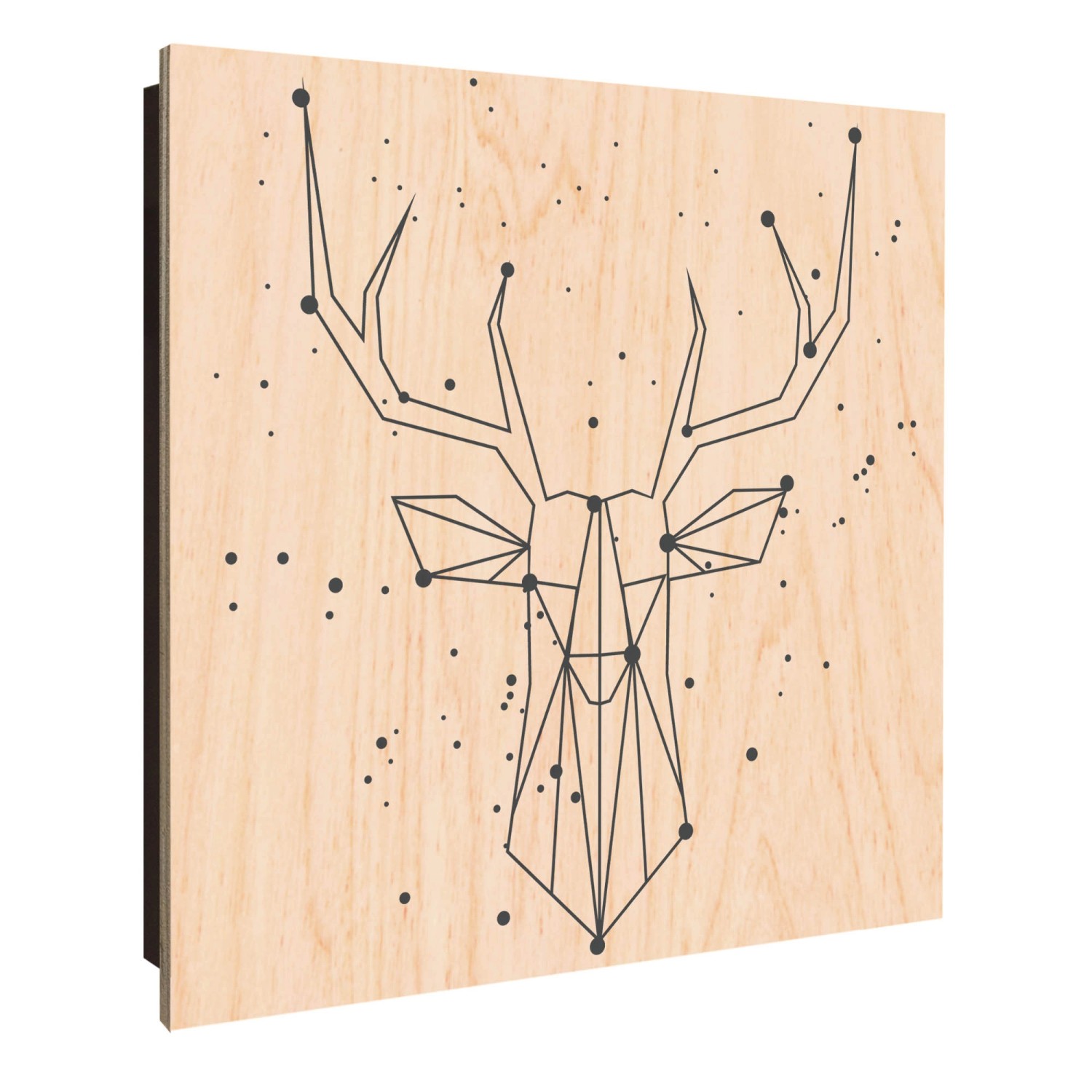 Banjado Großer Schlüsselkasten Holz 30x30cm Schwarz Scharnier Links 50 Hake günstig online kaufen