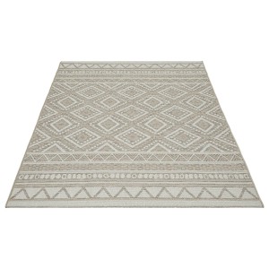 Floornovo Indoor & Outdoor Teppich Nr. 80 Beige Gemustert 180 x 67 cm