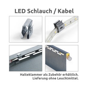Bellissa Kabelclips (10 Stk.) zur Befestigung von Lichtschläuchen an Rasenkanten.