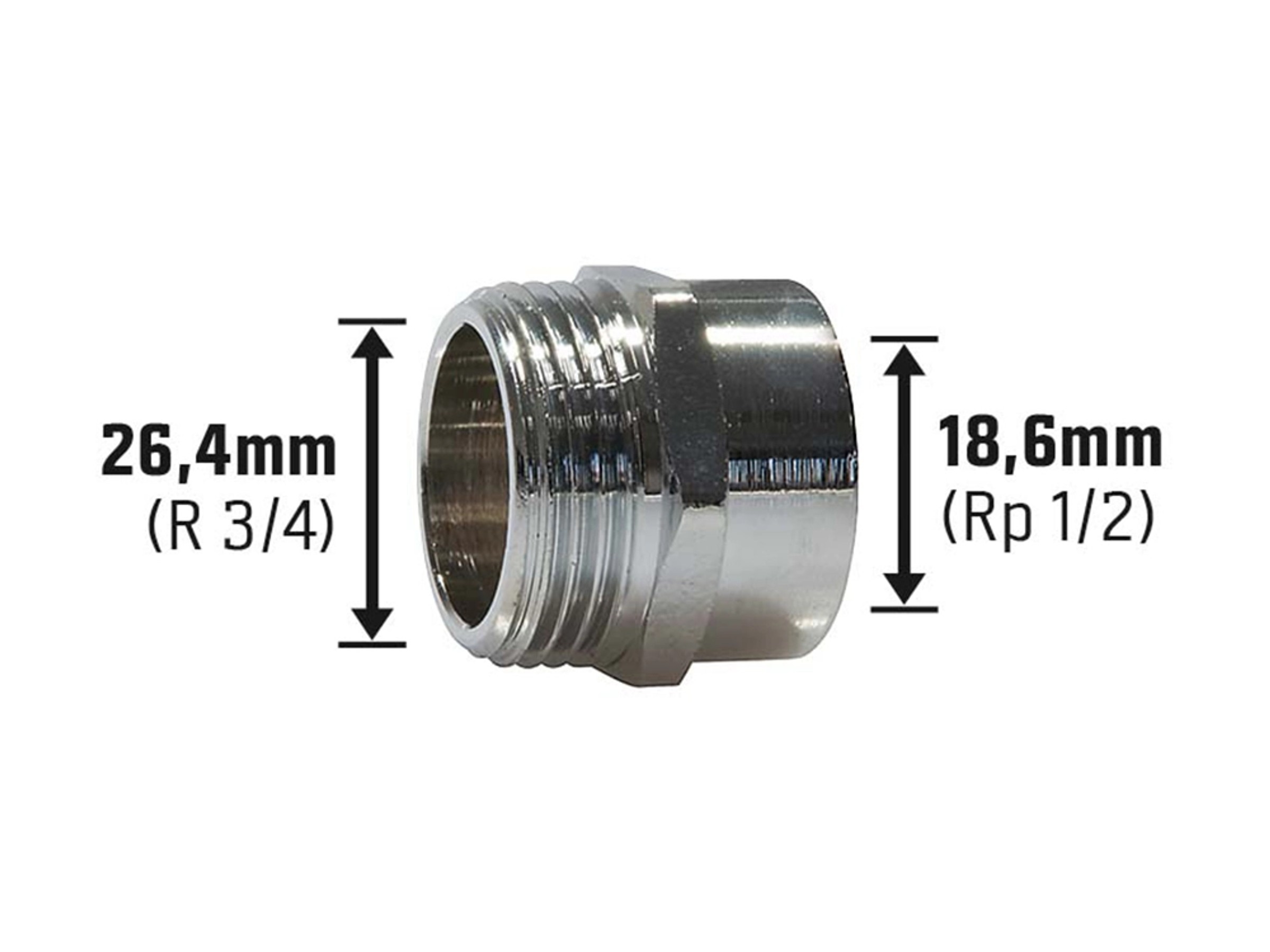 PATIKIL Sechskant-Reduzier-Nippel - 9/16" JIC Auf 1/4" NPT, Verzinkt