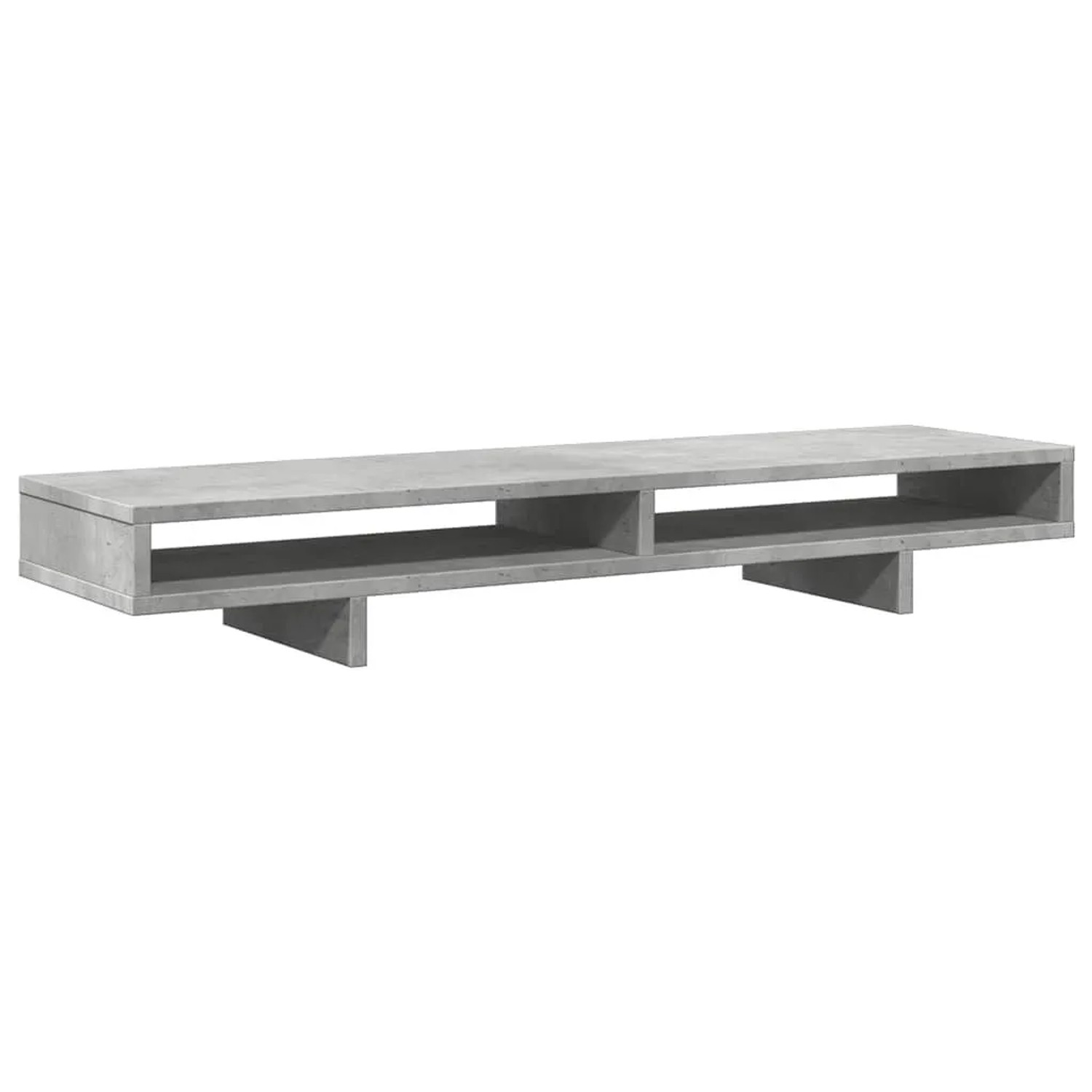 vidaXL Monitorständer Betongrau 100x27x15 cm Holzwerkstoff 854754