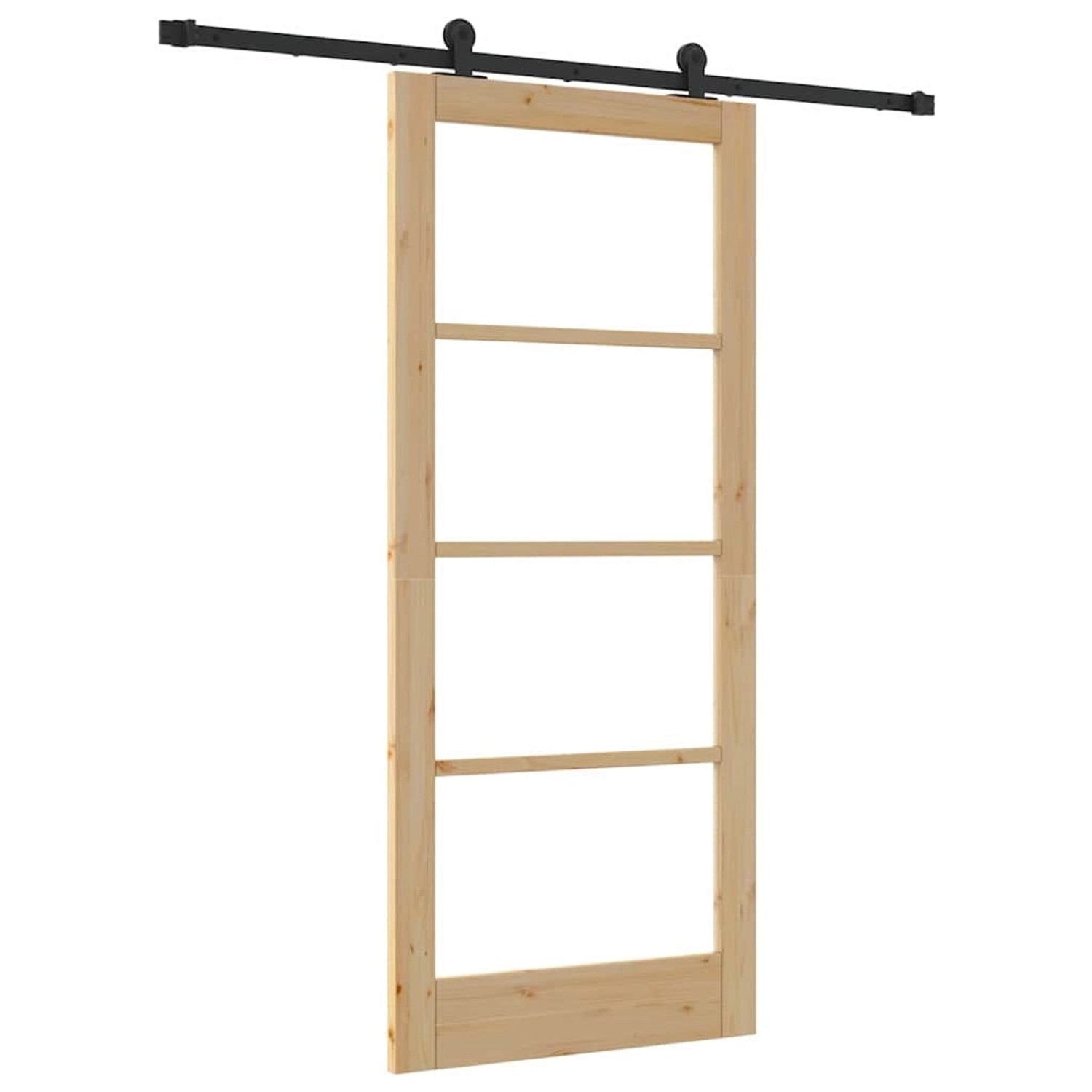 vidaXL Schiebetür ORKDAL Braun 86 x 198,5 cm Holz und Metall 3332003 günstig online kaufen