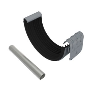 Zambelli Rinnenverbinder, 7-teilig, verzinkt, anthrazit. Verbinder für Dachrinnen.