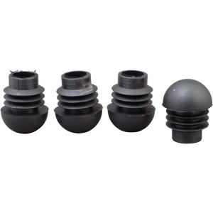 Siena Garden Fußkappen-Set, Universal, rund, schwarz, 20mm, für Gartenmöbel.