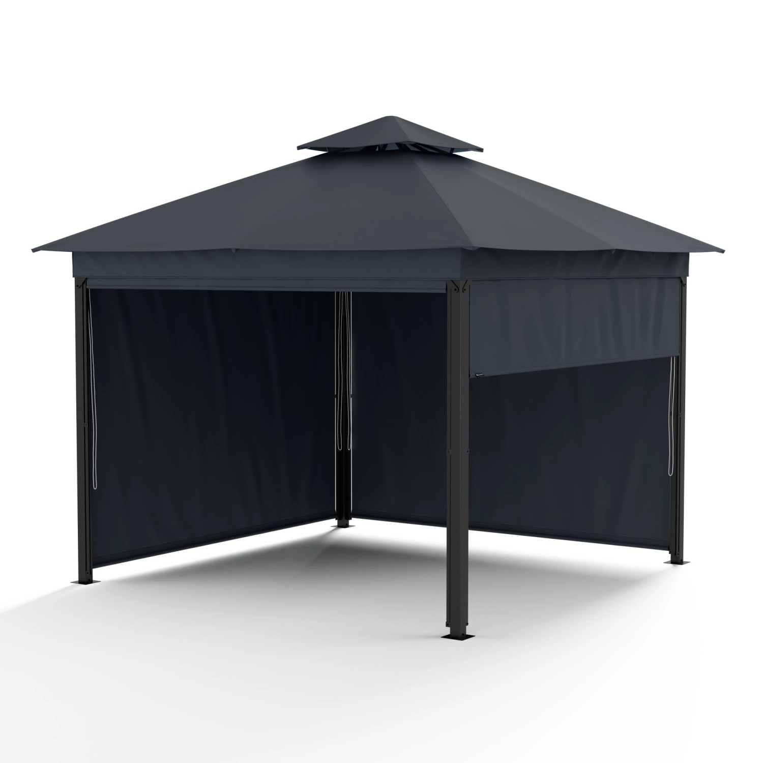 Blumfeldt Grandezza Cortina Gartenpavillon 3x3 m Wetterbeständig Pulverbesc günstig online kaufen