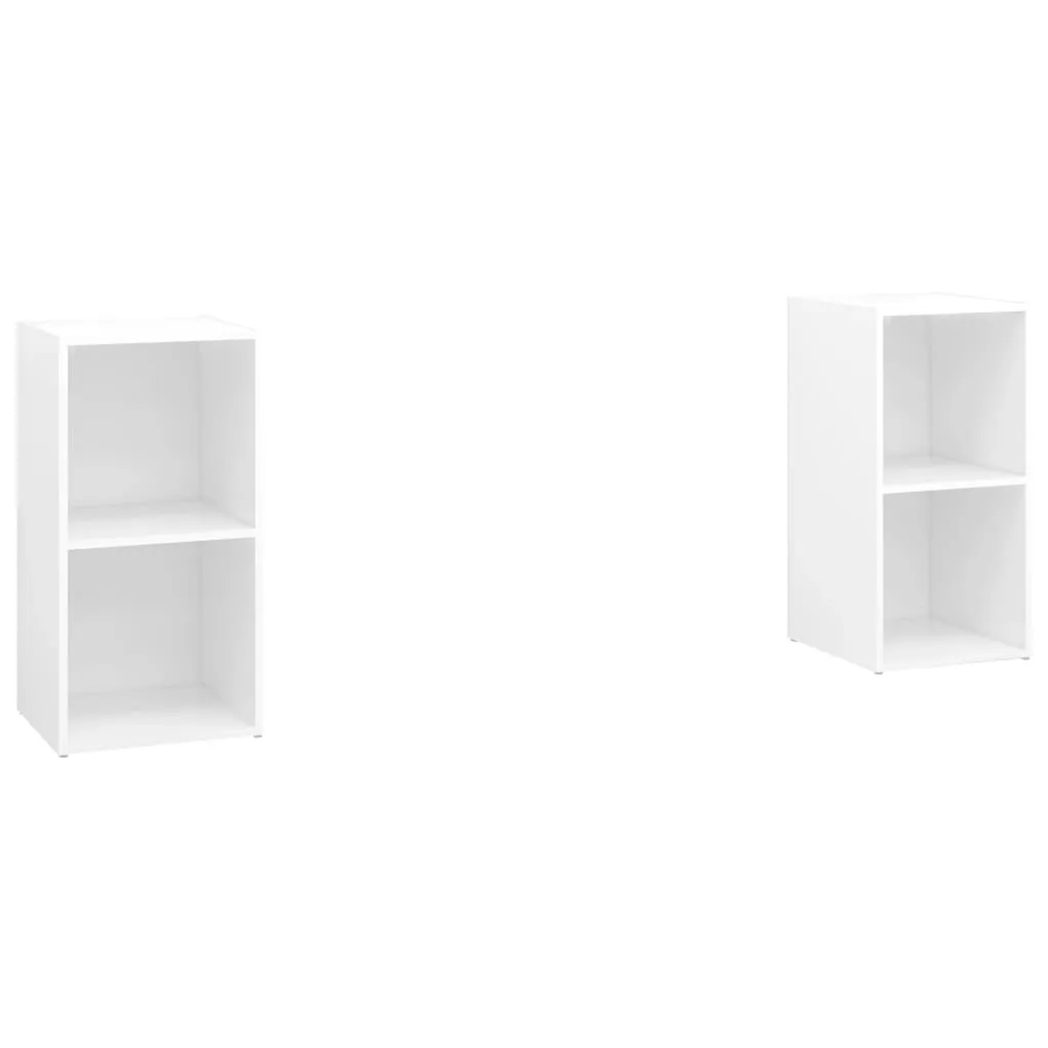 vidaXL TV-Schränke 2 Stk Weiß 72x35x36,5 cm Holzwerkstoff 3079898