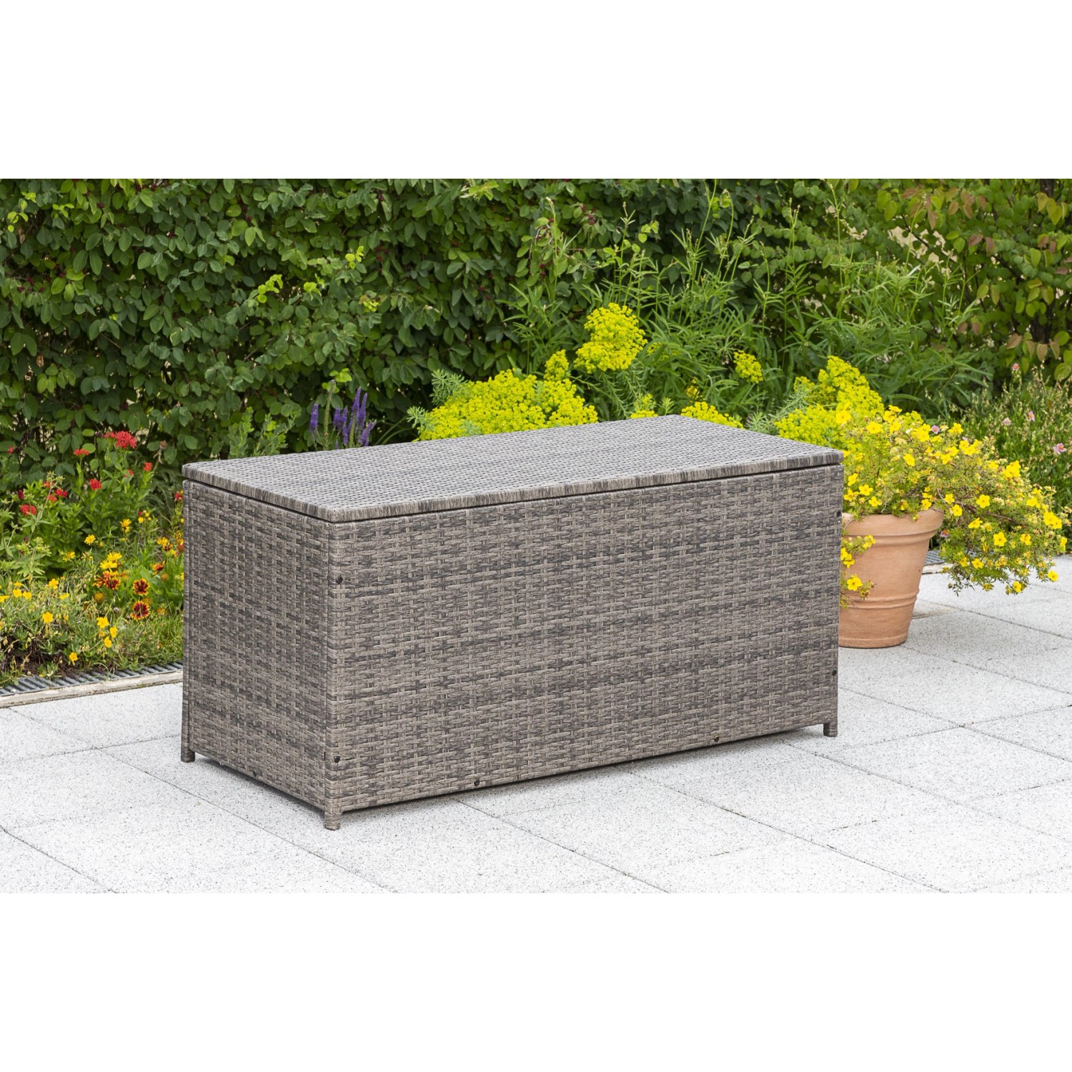 Merxx Gartenkissenbox Grau 123 x 54 x 60 cm günstig online kaufen
