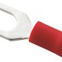 Blauer Gabelkabelschuh für Autoelektrik, 1,5-2,5 mm² Kabelquerschnitt.