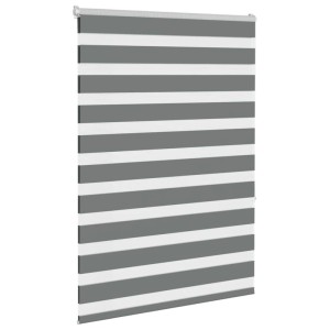 vidaXL Doppelrollo Dunkelgrau 110x150 cm Stoffbreite 105,9 cm Polyester 4014133