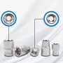 CCLIFE 14tlg Torx Nuss Set E4-E24 aus Chrom-Vanadiumstahl. Silberne E-Profil Stecknüsse mit 1/4, 3/8, 1/2 Zoll Antrieb.