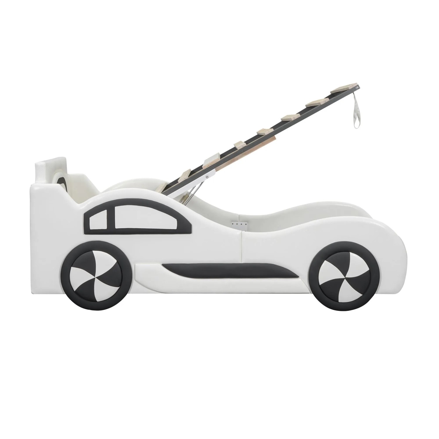 okwish Polsterbett 90×200 Kinderbett mit Unterbettstauraum ohne Matratze