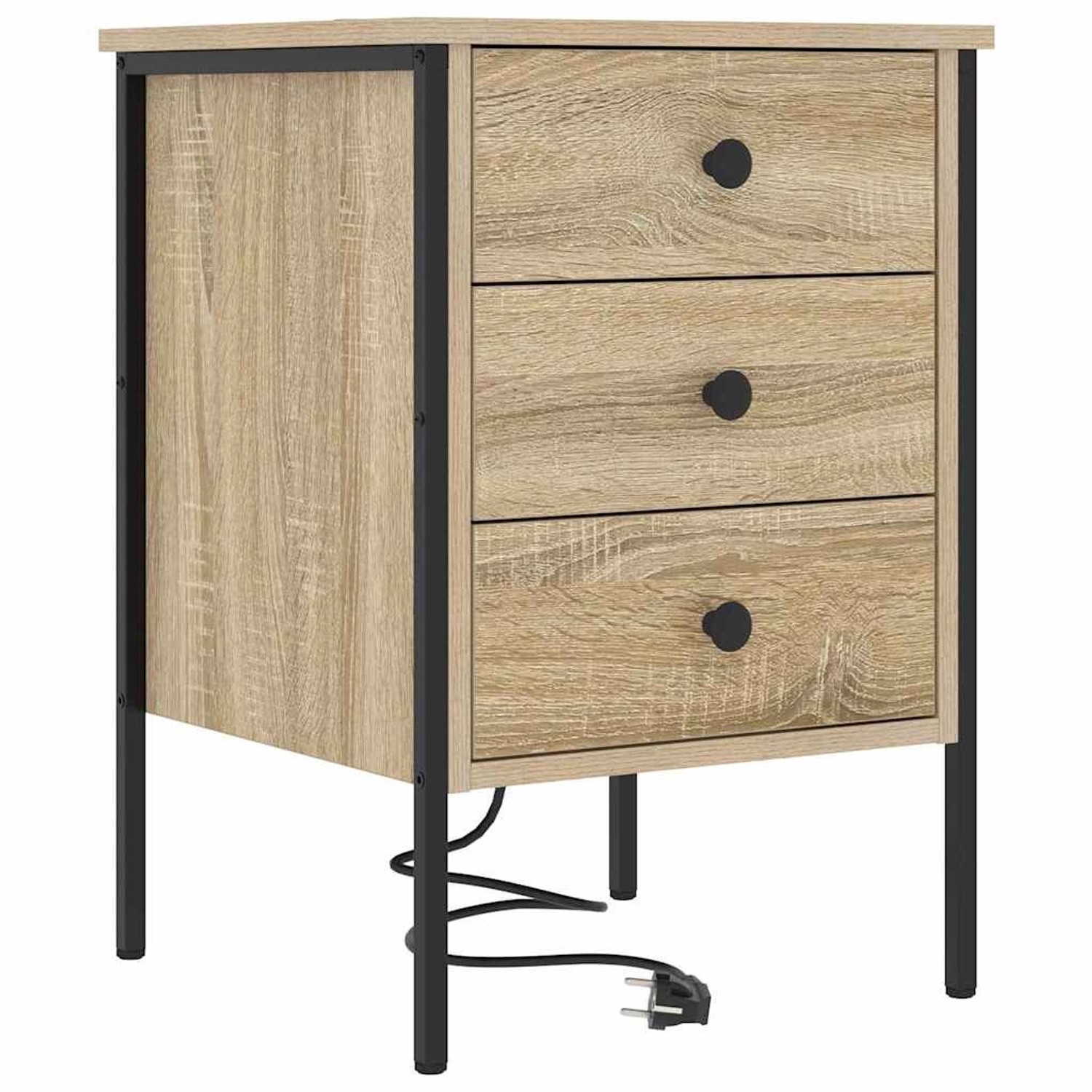 vidaXL Nachttisch Sonoma-Eiche 42 x 41 x 61 cm Holzwerkstoff 859482 günstig online kaufen