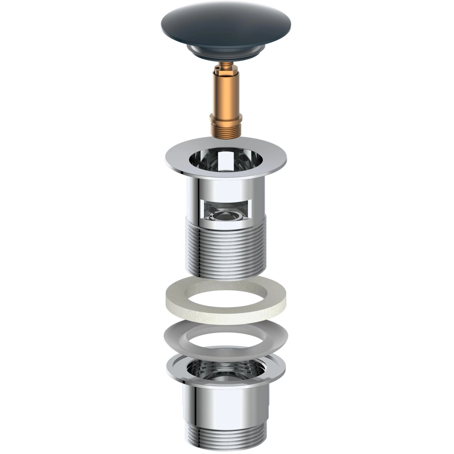 ZIJANG Pop-up Abflussstopfen Für Waschbecken | Keramik-Messing 34-40mm | Mit Filter