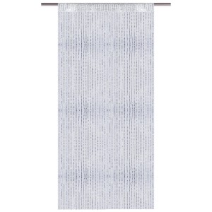 Perlweißer Bestlivings Fadenvorhang 140x250 cm als luftiger Fenstervorhang oder Raumteiler.