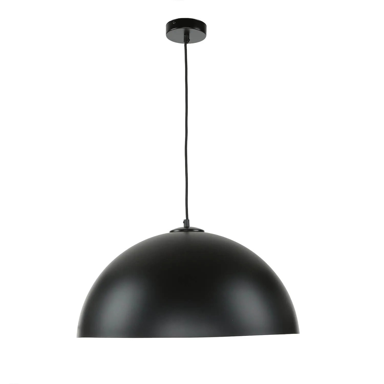 Licht-Erlebnisse Hängelampe Schwarz Kupfer Ø 50 cm Rund Modernes Design Metall