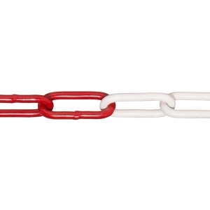 Conacord Schweißkette Form C Stahl Ø 6 mm x 42 mm Rot-Weiß Meterware