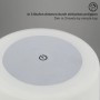 Detailaufnahme der Brilo Akku-Tischleuchte Lama mit Touchdimmer und An/Aus Symbol.