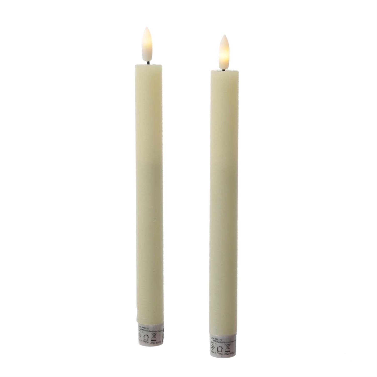 Marelida LED Stabkerzen Tafelkerzen Spitzkerzen Echtwachs Rustik Optik H  2 günstig online kaufen