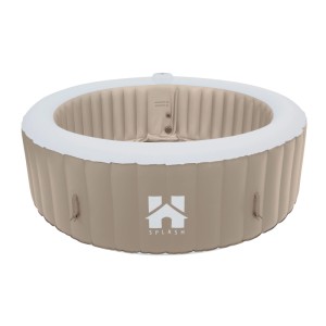 Home Deluxe Outdoor Whirlpool SPLASH für bis zu 6 Personen Beige inkl. Abdeckung