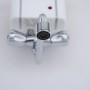 Thermoflow ELEX35ARM Klein-Durchlauferhitzer mit Armatur, Aufsicht. Warmwasser direkt am Waschbecken.