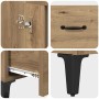 vidaXL Highboard Artisan-Eiche 70 x 31 x 115 cm Verbundholz und Eisen 880861_9