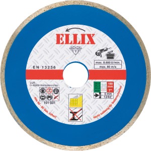 Diamant-Trennscheibe Fliese, Ø 180 mm, blau, für Winkelschleifer.