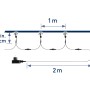 LED-Bodeneinbauleuchten Budoni RGB, 5er-Set mit Trafo und Fernbedienung, Maßeinheiten.