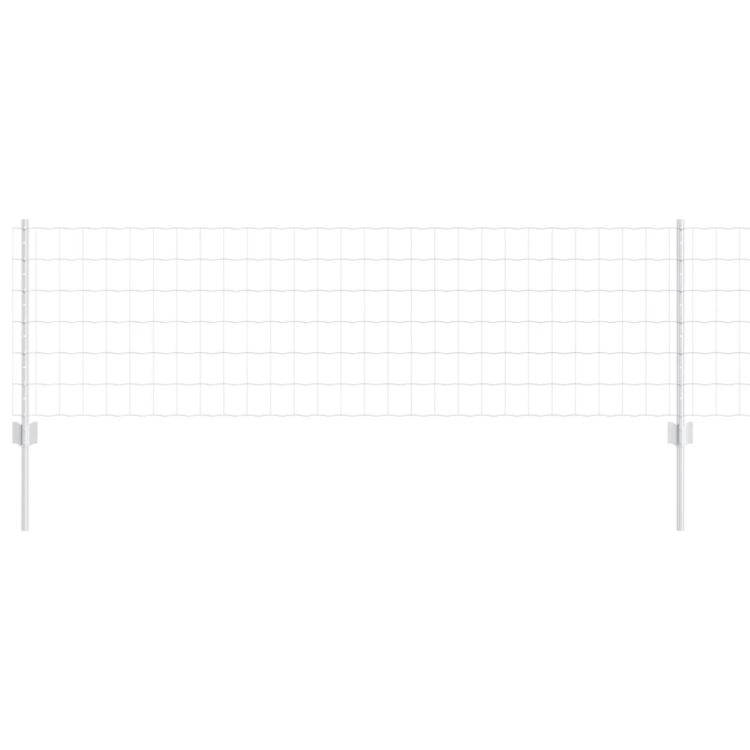 vidaXL Zaun mit Pfosten Silber 0,6 x 25 m Stahl 3336197 günstig online kaufen