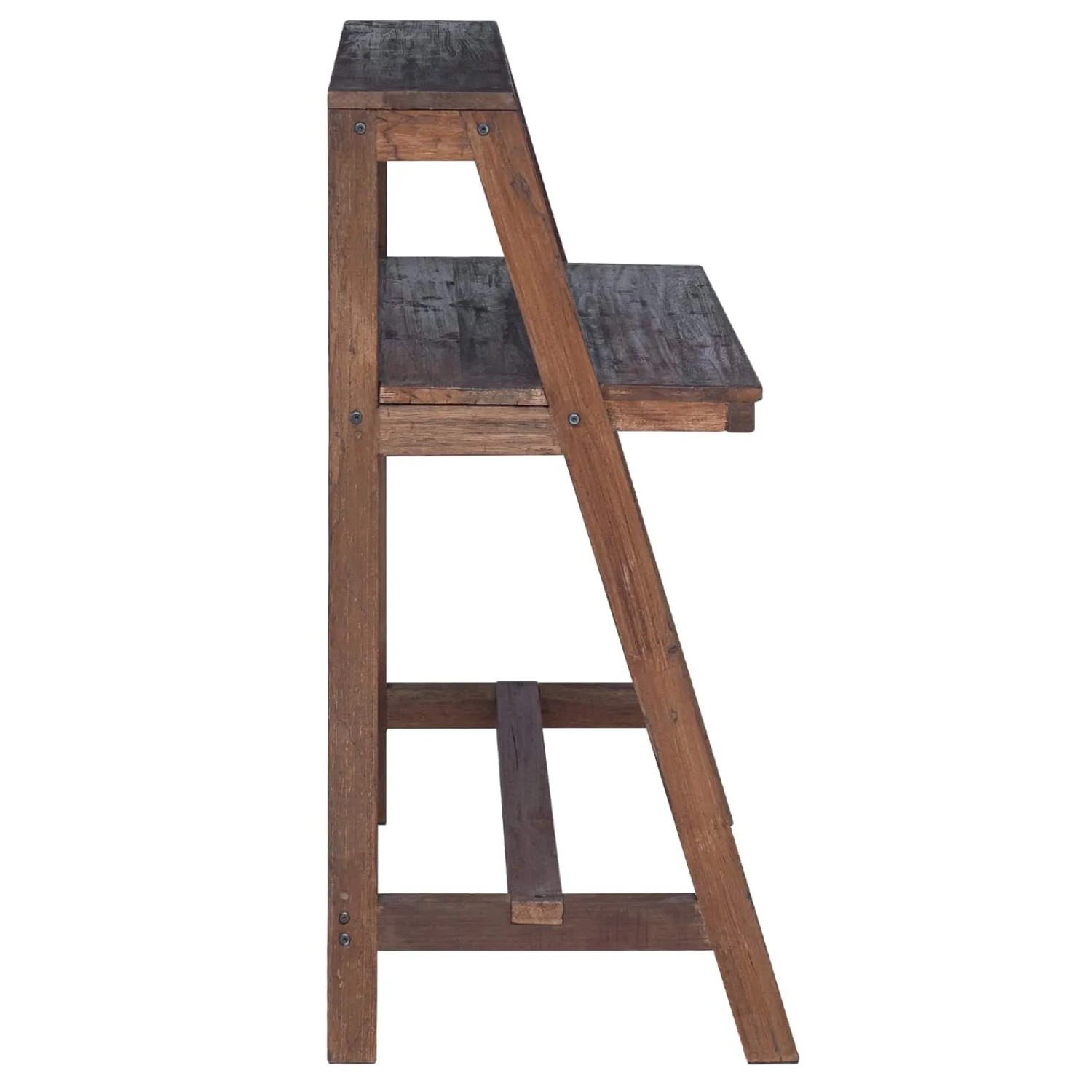 Brauner vidaXL Schreibtisch aus massivem, recyceltem Holz, 90x50x103 cm.