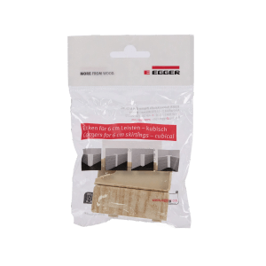Egger Außenecken Kubisch, 6 cm, Eiche Creme, 2er-Pack für Sockelleisten.
