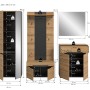 Inn.Furn Garderoben-Set 5-teilig in Eiche und Grau 255 cm Cooper_10