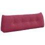 Weinrotes Samt-Rückenkissen vidaXL, 140 cm lang, mit Knopfheftung. Ideal für Betten und Sofas.