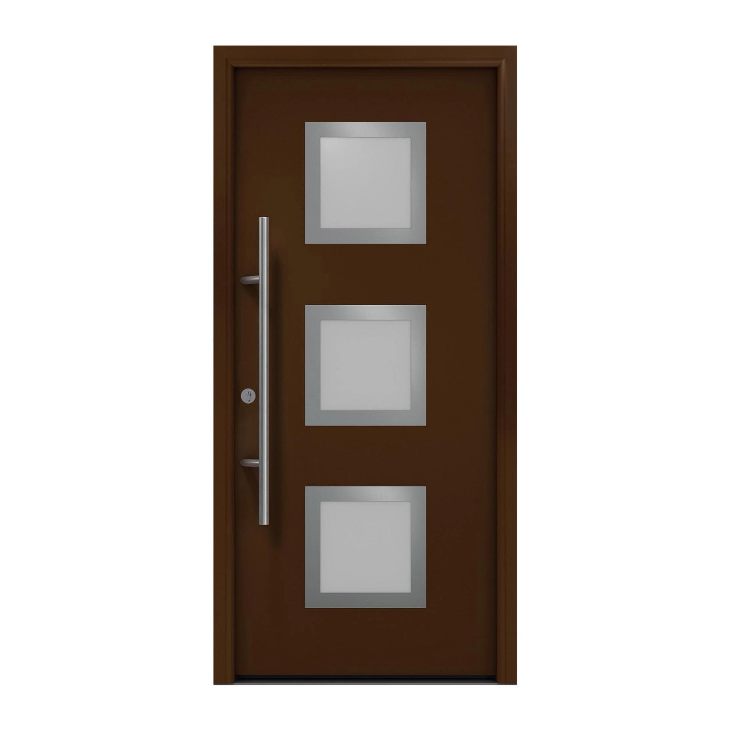 EcoStar Haustür Isopro Secur IPS 810S Terrabraun 110 cm x 210 cm DIN L günstig online kaufen